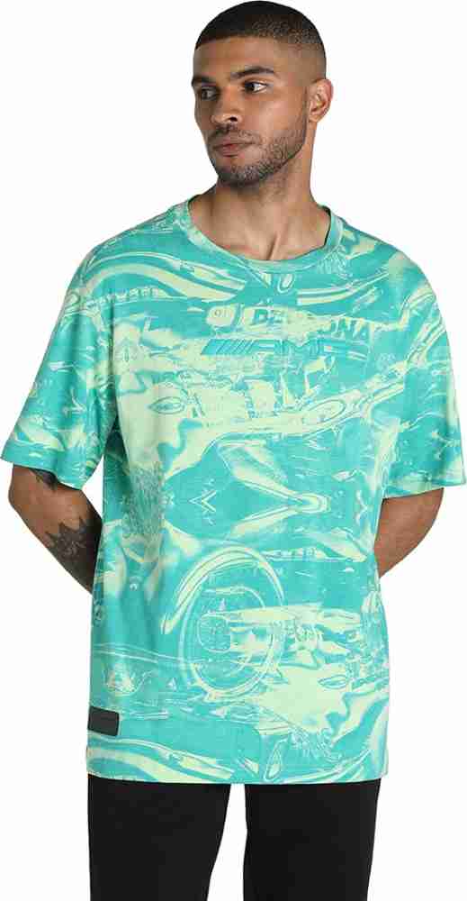 Puma Mercedes tie dye t-shirt in purple and blue