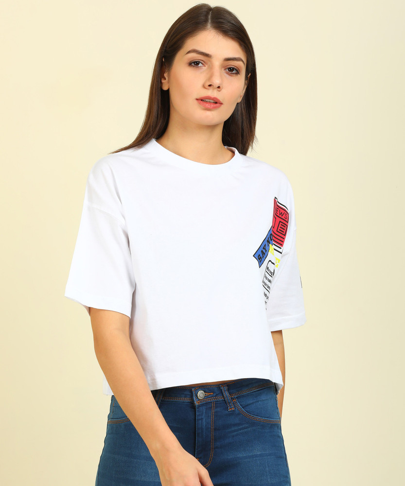 flying machine white t shirt