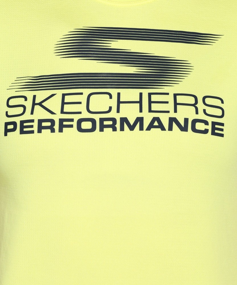 Skechers Printed Women Round Neck Yellow T Shirt Buy Skechers