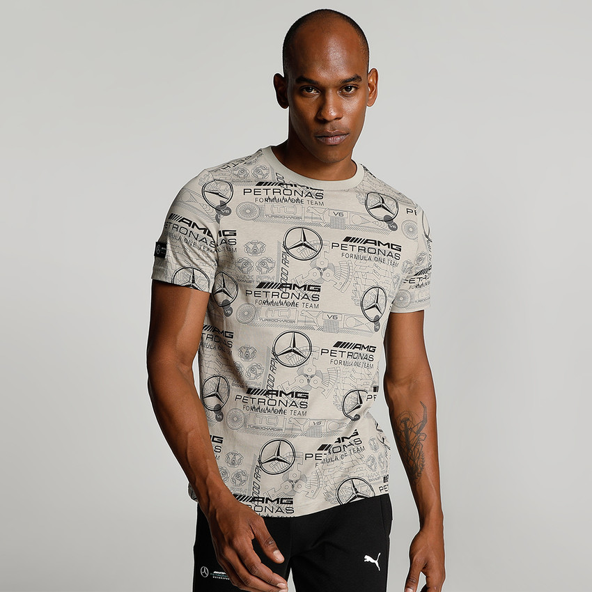 PUMA Typography Men Round Neck Beige T Shirt Buy PUMA Typography
