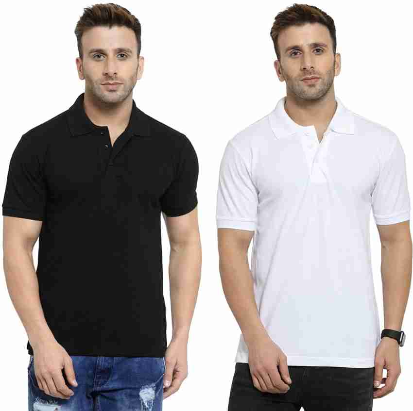 Lv Creation Solid Men Polo Neck Multicolor T-shirt