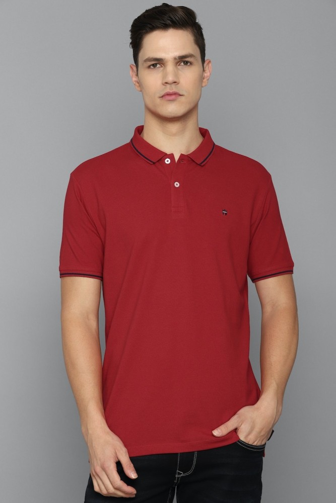 Buy Louis Philippe Sport Men Red Solid Polo Collar T Shirt - Tshirts for Men  18221314