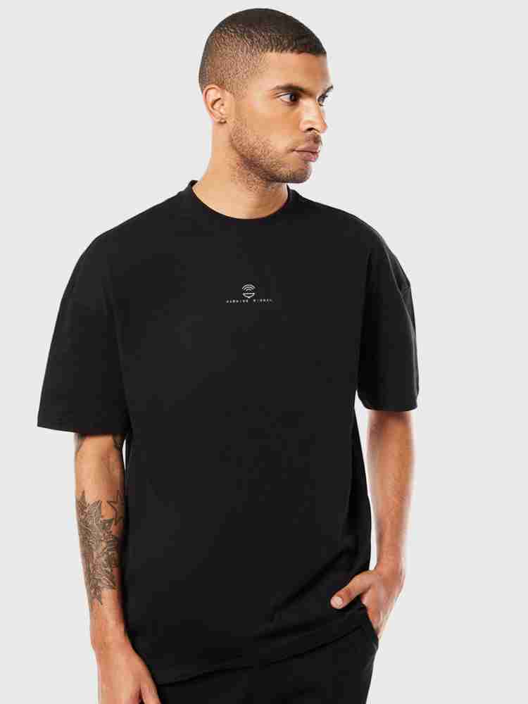 Buy Black V-Neck Henley T-Shirt Online at Bewakoof