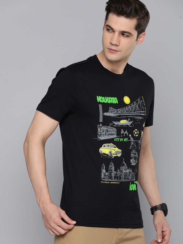 LEVI S Graphic Print Men Crew Neck Black T Shirt Buy LEVI S Graphic Print Men Crew Neck Black T Shirt Online at Best Prices in India Flipkart