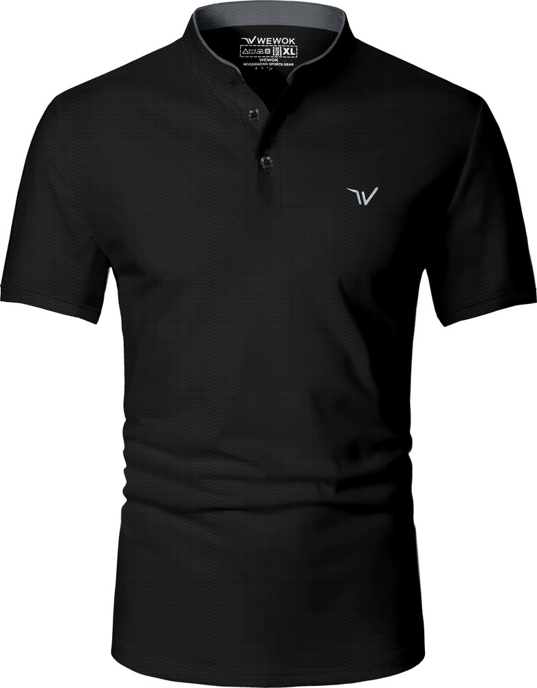 CLIENTALE. Solid Men Polo Neck Black T Shirt Buy CLIENTALE