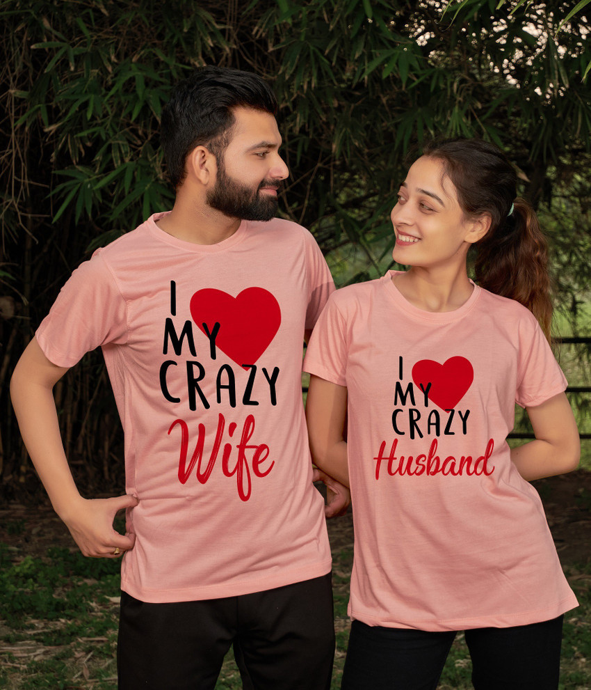 M G GALLERY Printed Couple Round Neck Pink T Shirt Buy M G GALLERY Printed Couple Round Neck Pink T Shirt Online at Best Prices in India Flipkart