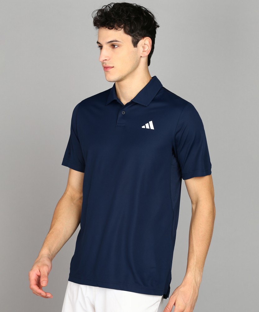 Blue adidas cheap polo