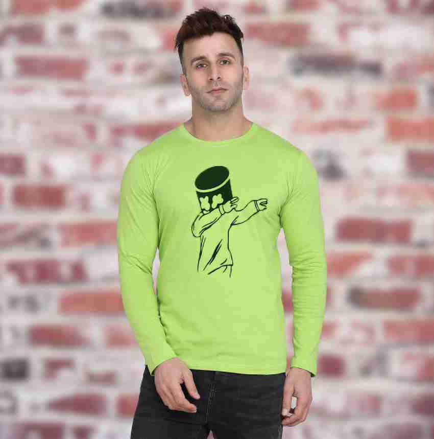 Green round neck outlet t shirt