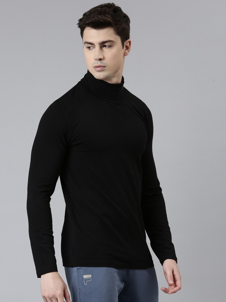 FILA Solid Men High Neck Black T Shirt Buy FILA Solid Men High Neck Black T Shirt Online at Best Prices in India Flipkart