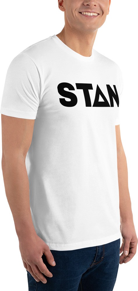 Polyester White Short Sleeves Printed Tshirts MC STAN AMIRI