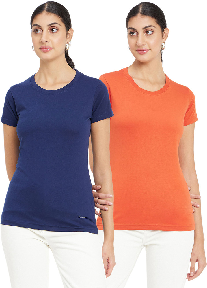OKANE Solid Women Round Neck Blue T Shirt Buy OKANE Solid Women Round Neck Blue T Shirt Online at Best Prices in India Flipkart