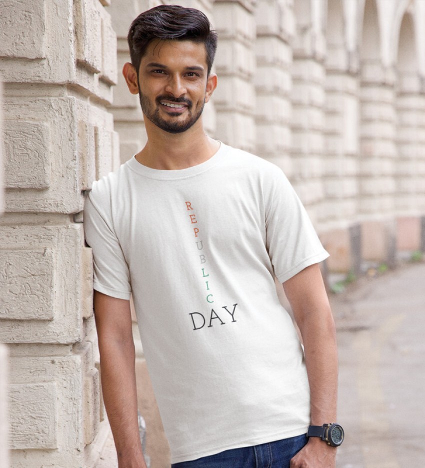 Tulip Art Printed, Typography Men Round Neck White T-Shirt - Buy Tulip Art  Printed, Typography Men Round Neck White T-Shirt Online at Best Prices in  India