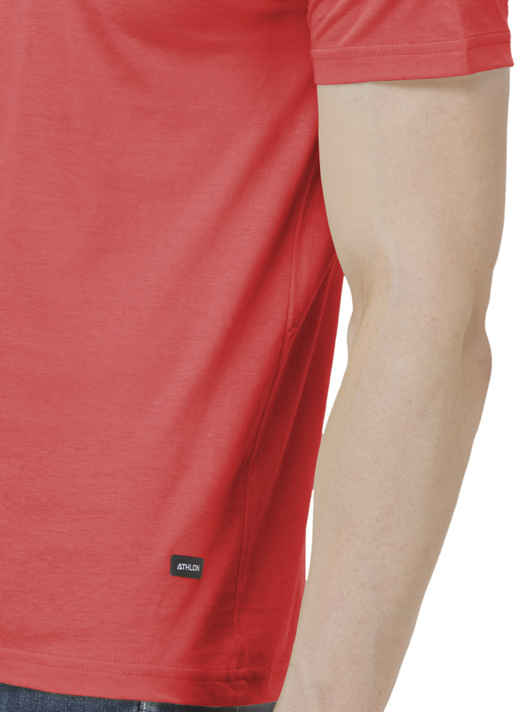 athlon Solid Men Round Neck Red T Shirt Buy athlon Solid Men