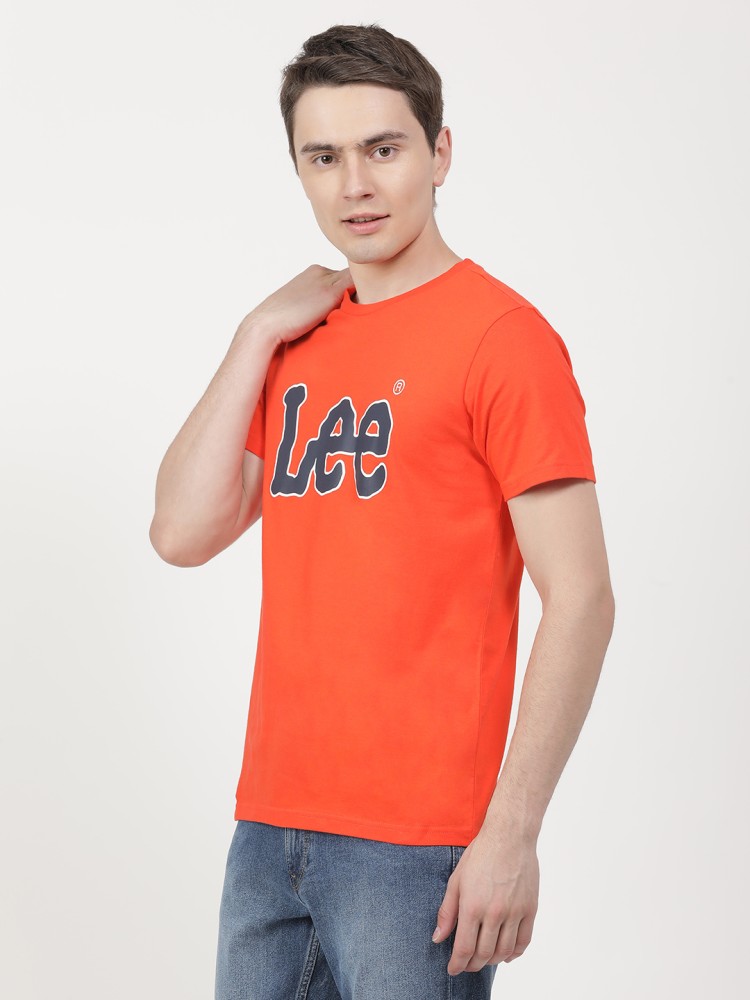 LEE Printed Men Crew Neck Orange T Shirt Buy LEE Printed Men Crew Neck Orange T Shirt Online at Best Prices in India Flipkart