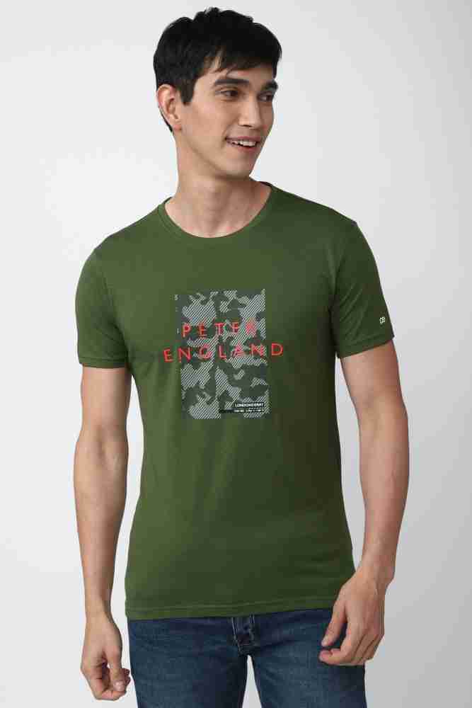 Peter England Green Crew Neck T-shirt