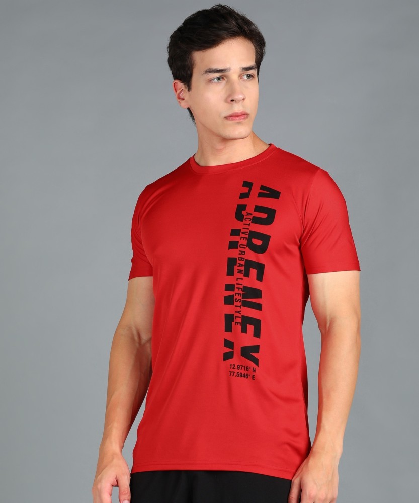 Adrenex Printed Men Round Neck Red T-Shirt - Buy Adrenex Printed Men Round  Neck Red T-Shirt Online at Best Prices in India