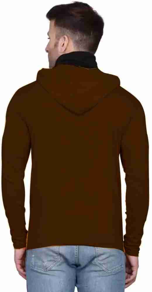 Brown hooded cheap t shirt