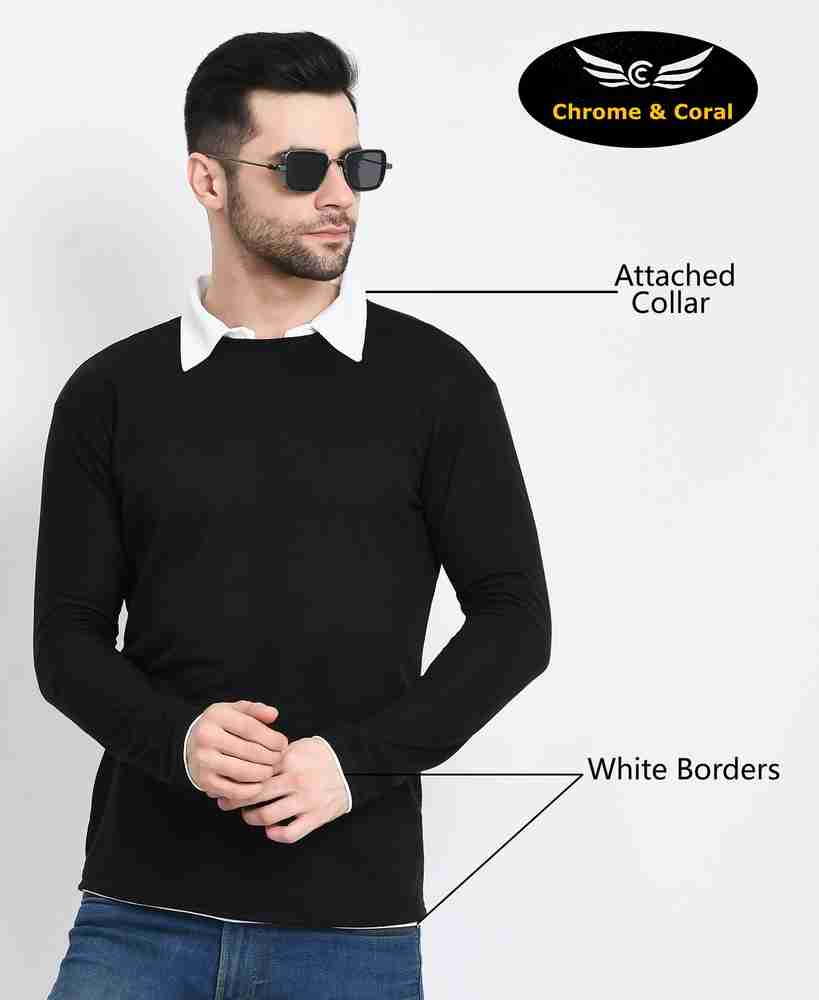 Chrome Coral Solid Men Polo Neck Black T Shirt Buy Chrome Coral Solid Men Polo Neck Black T Shirt Online at Best Prices in India Flipkart