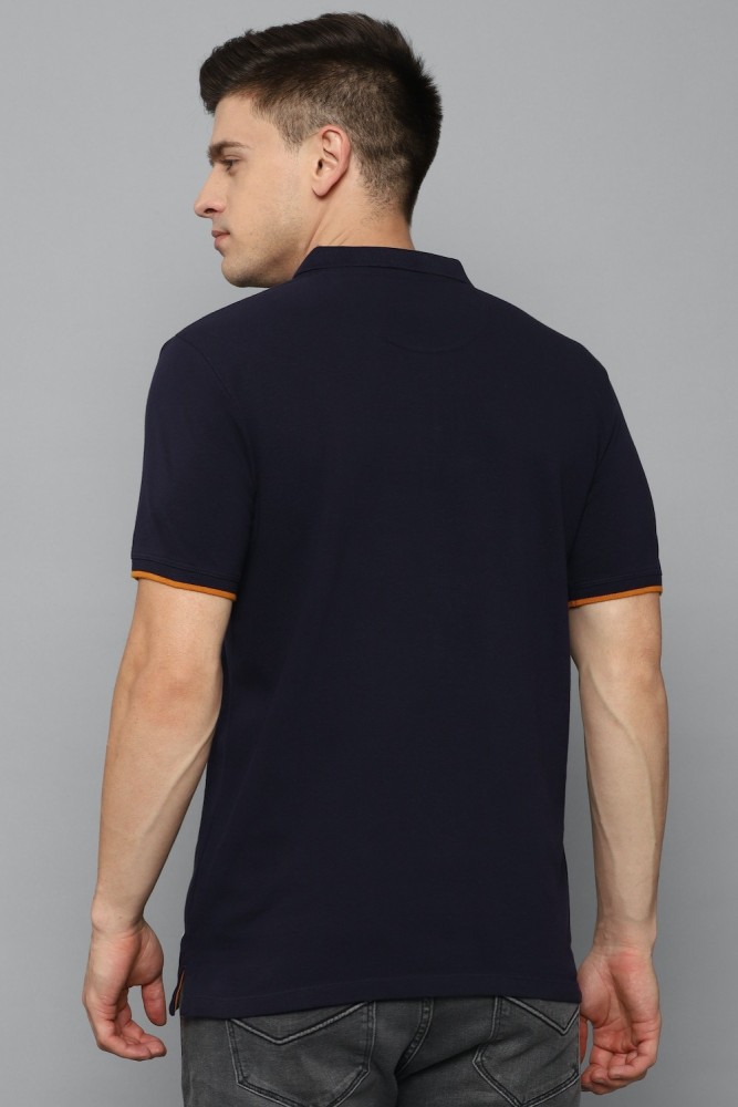 Louis Philippe blue color block t shirt - G3-MTS16261