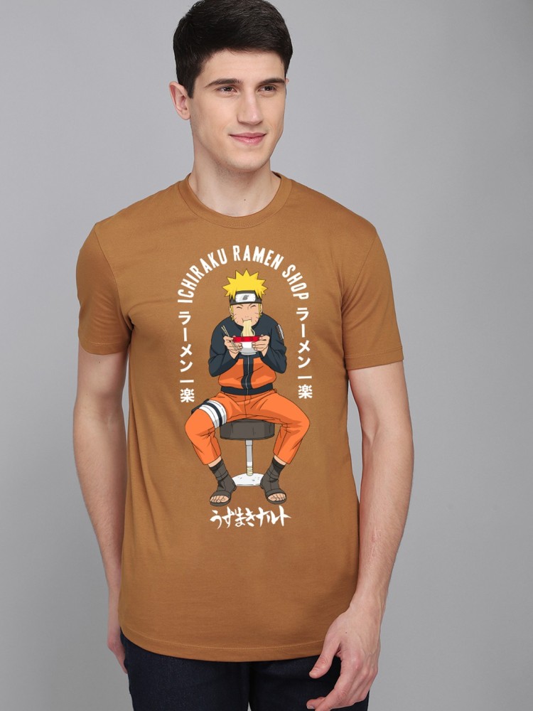 Naruto By Free Authority Graphic Print Men Round Neck Brown T-Shirt - Buy Naruto By Free Graphic Print Men Round Neck Brown T-Shirt at Best in India Flipkart.com