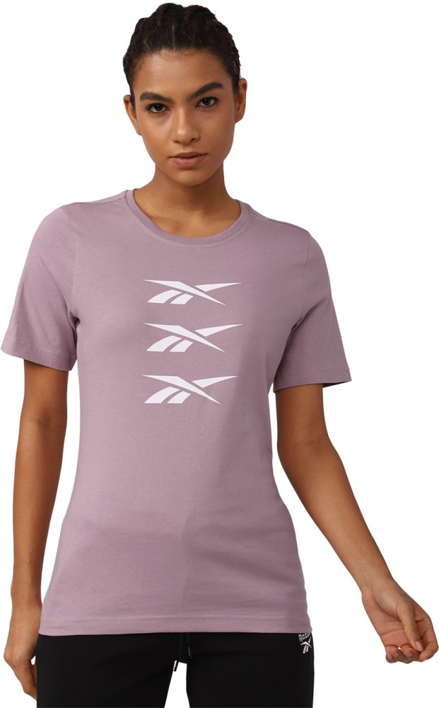 Reebok purple cheap t shirt