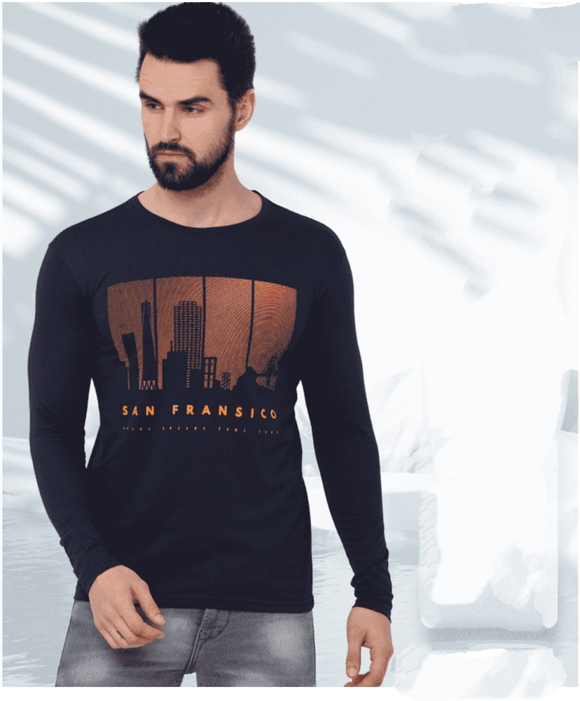 Fashion By Stacktrail Printed Men Round Neck Black T Shirt Buy Fashion By Stacktrail Printed Men Round Neck Black T Shirt Online at Best Prices in India Flipkart