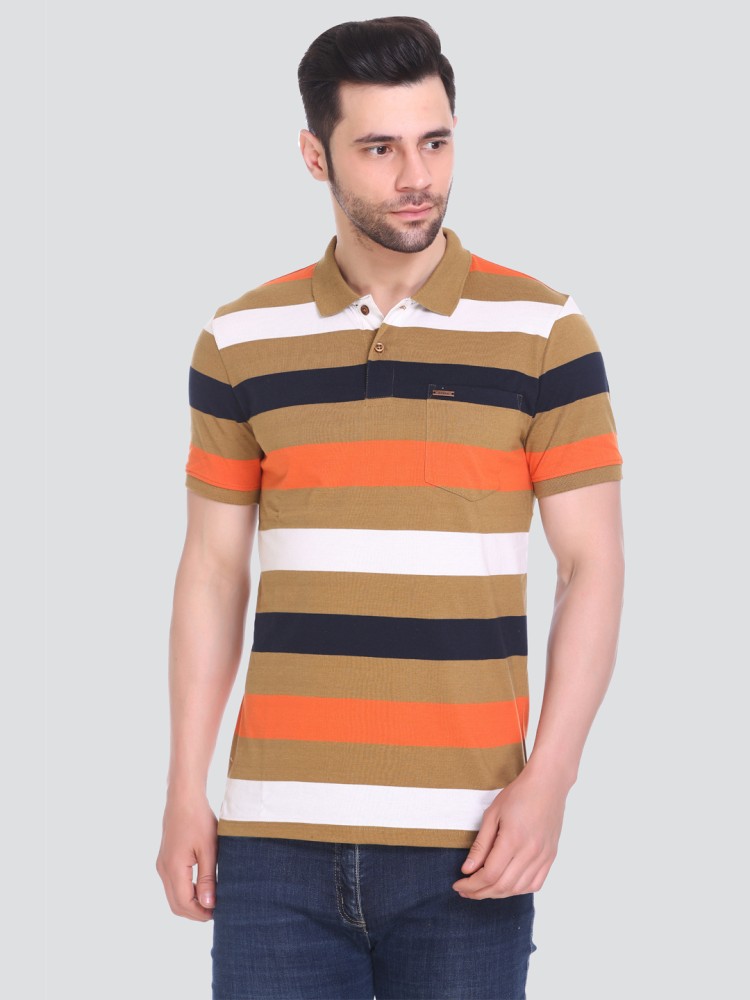 TUCK INN Striped Men Polo Neck Multicolor T-Shirt - Buy TUCK INN 