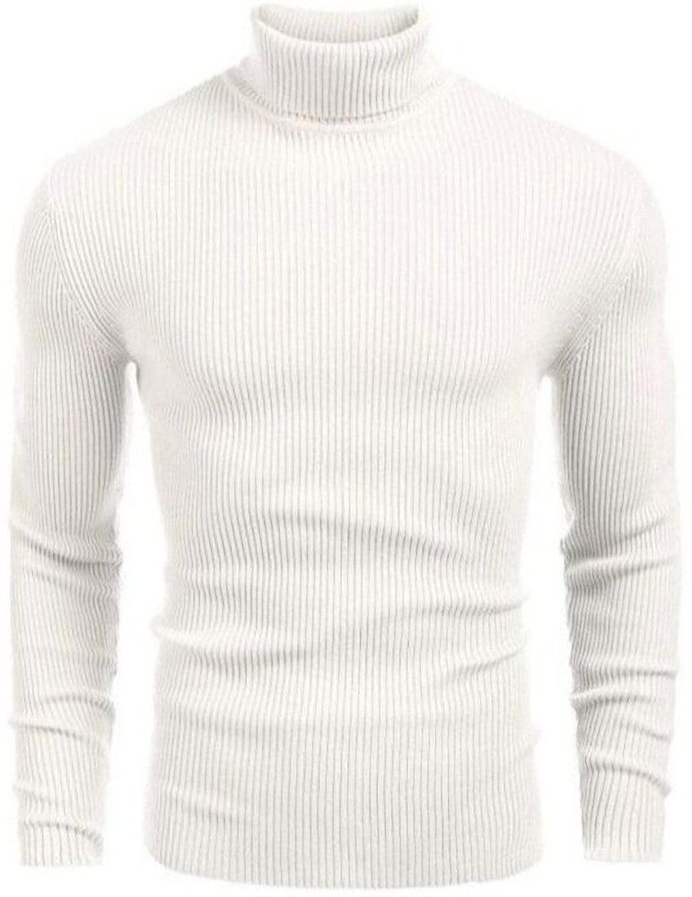VIAARA Striped Men Turtle Neck White T-Shirt - Buy VIAARA Striped Men Turtle  Neck White T-Shirt Online at Best Prices in India