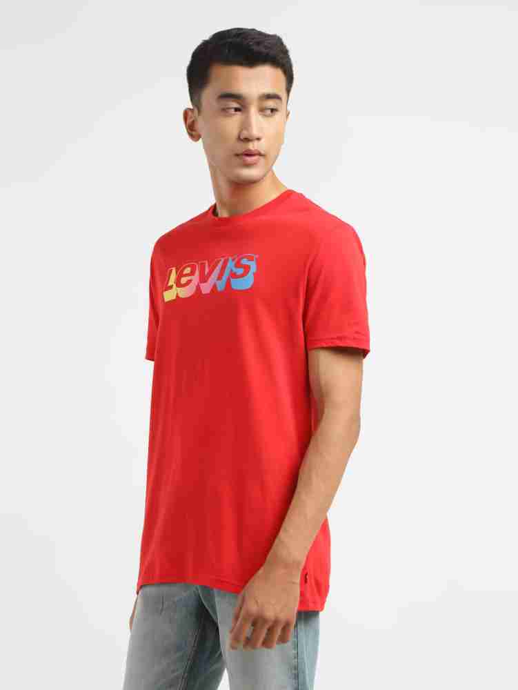 LEVI'S Solid Men Round Neck Red T-Shirt - Buy LEVI'S Solid Men