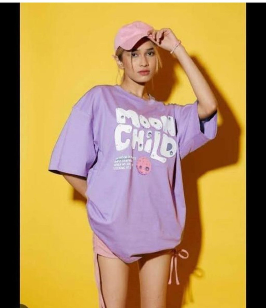 Dreamy Printed Women Round Neck Purple T Shirt Buy Dreamy Printed Women Round Neck Purple T Shirt Online at Best Prices in India Flipkart