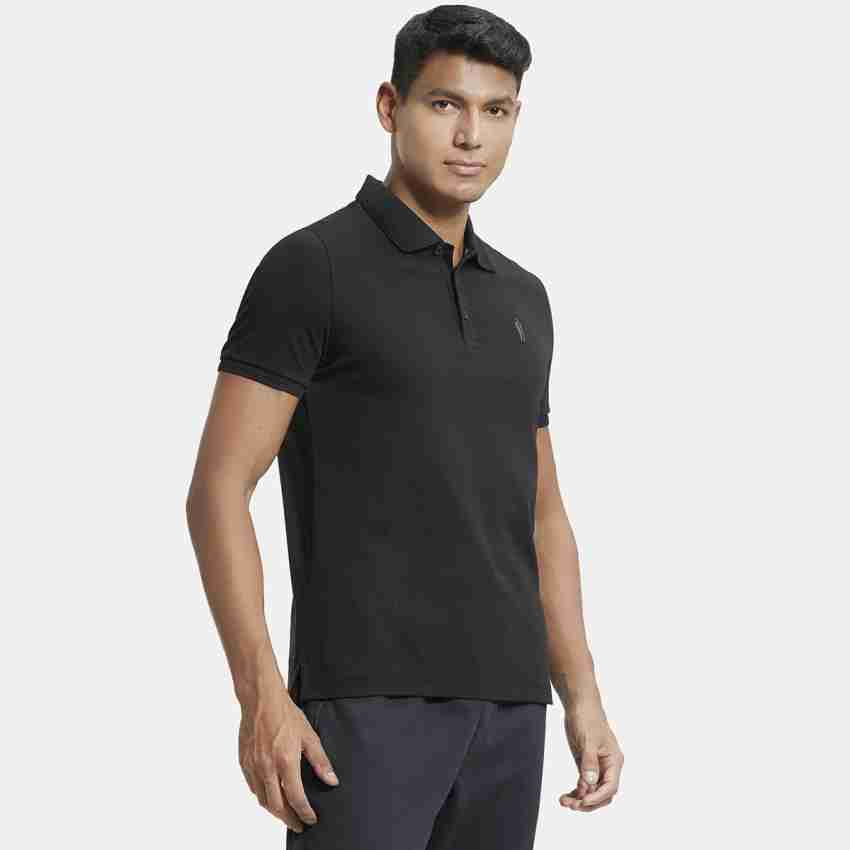 Men's Dark Grey Super Combed Cotton Half Sleeves Polo T-Shirt