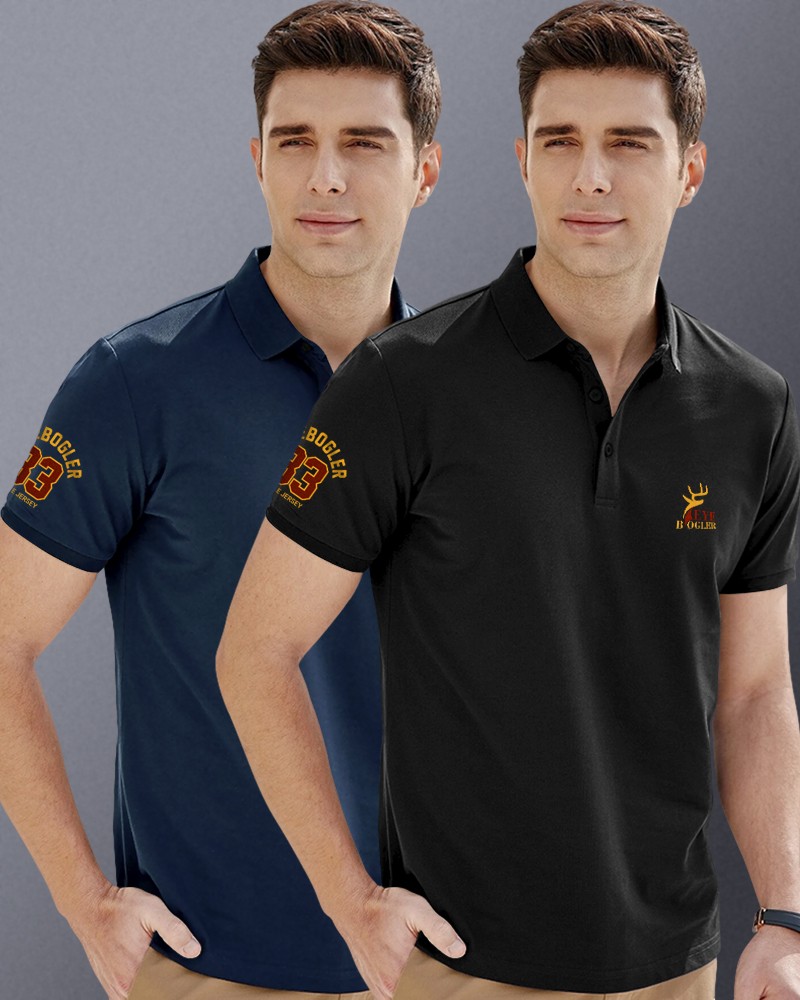 Buy Navy Blue & White Tshirts for Men by EYEBOGLER Online