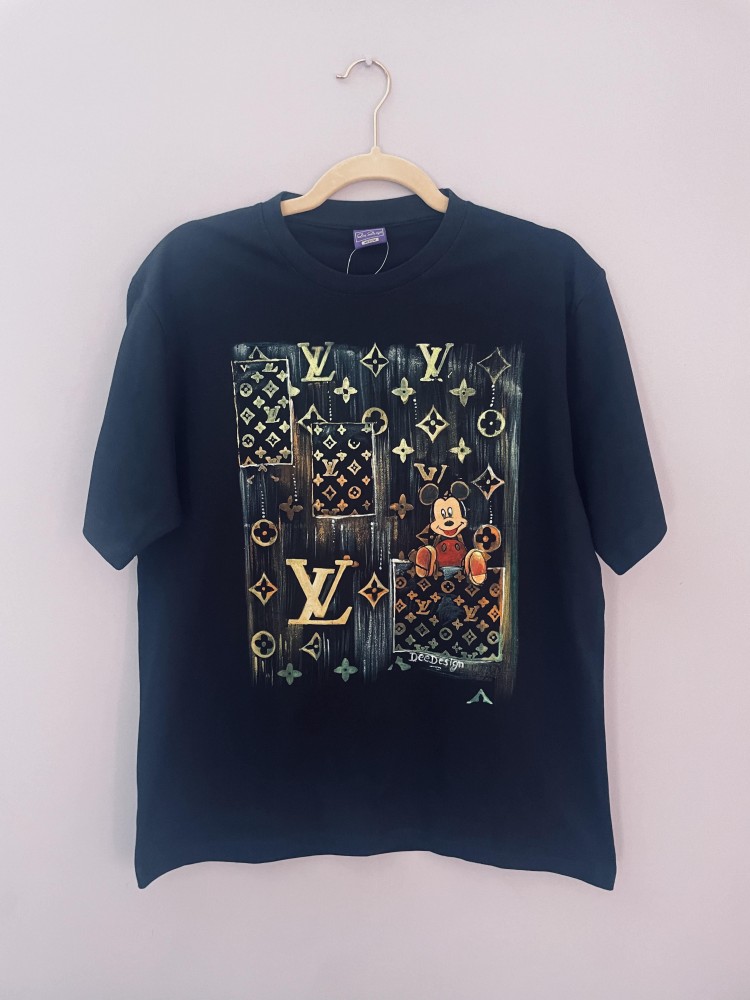 Louis Vuitton Multi Color Graphic Design T Shirt - M