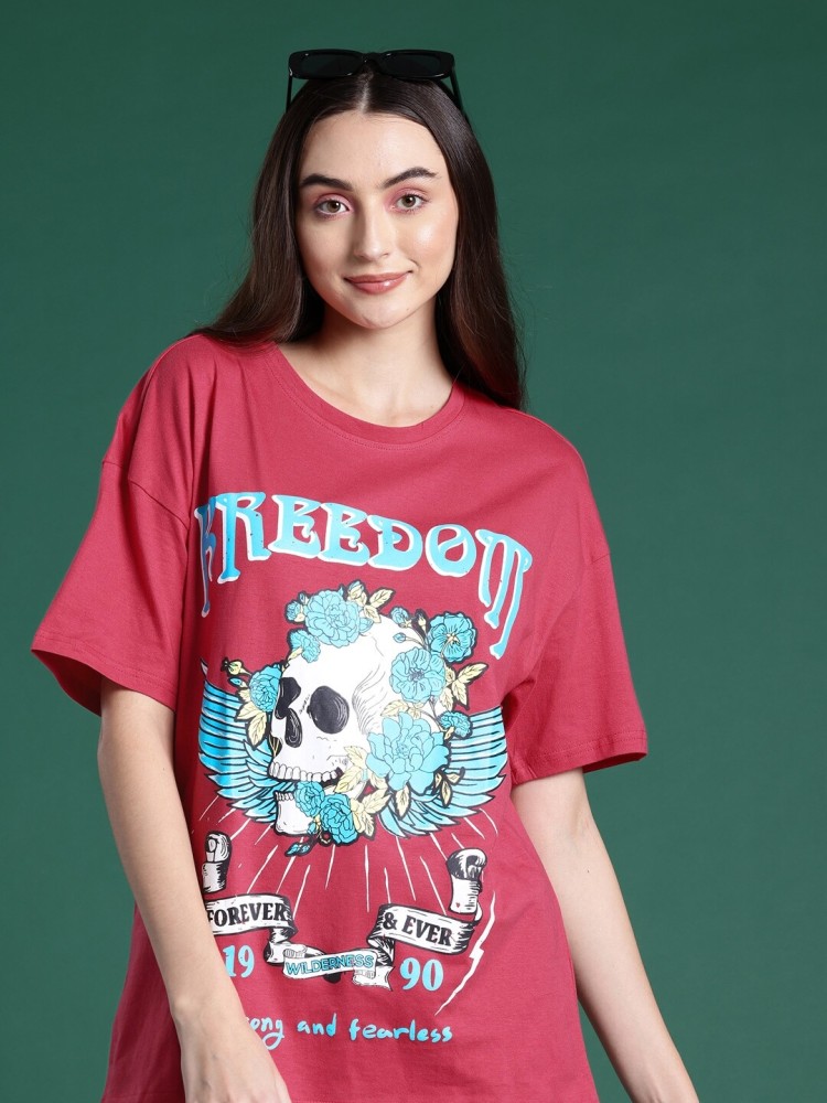 Dressberry Printed Women Round Neck Multicolor T-Shirt - Buy Dressberry  Printed Women Round Neck Multicolor T-Shirt Online at Best Prices in India