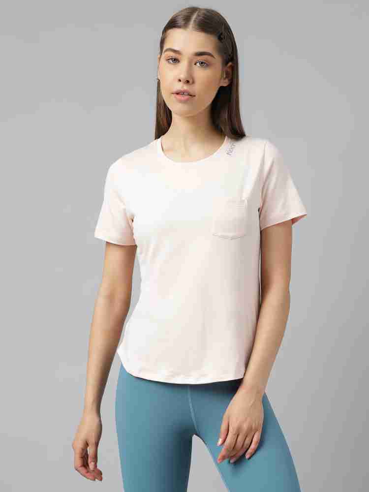 Fitkin Self Design Women Zip Neck Red T-Shirt - Buy Fitkin Self Design  Women Zip Neck Red T-Shirt Online at Best Prices in India