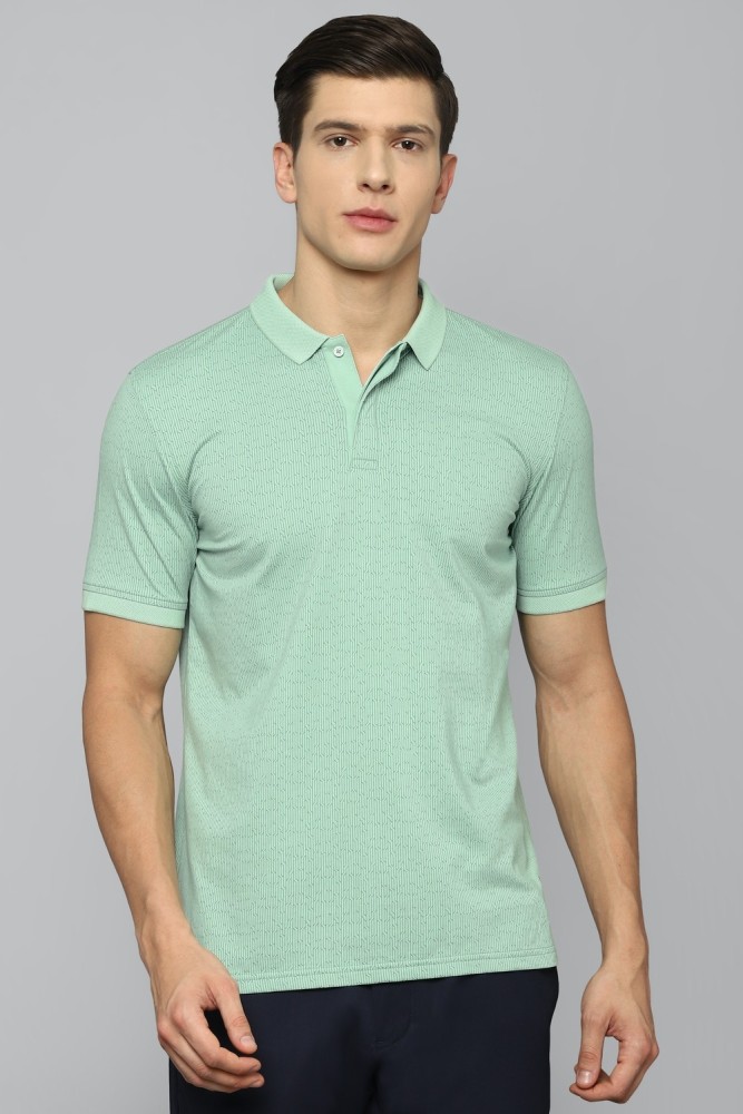 Louis Philippe Solid Men Polo Neck Green T-Shirt - Buy Louis