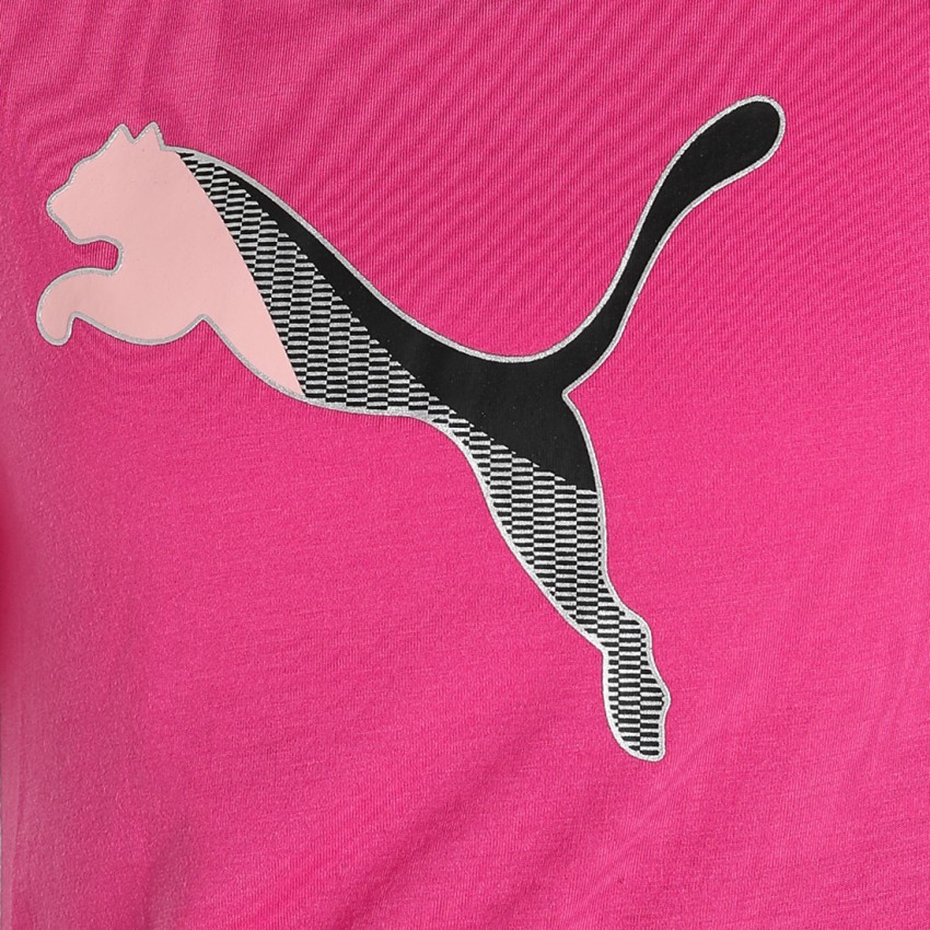 at Printed Neck Printed T-Shirt T-Shirt High Women PUMA PUMA Neck Online Women Best Pink - in High Prices Pink Buy India