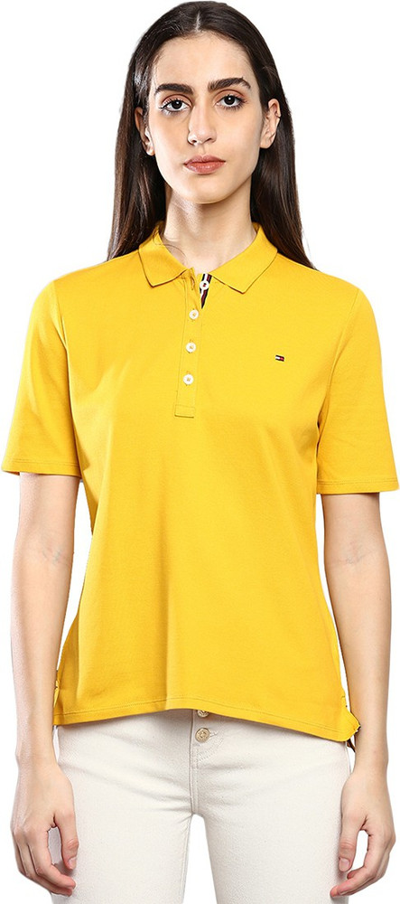 tommy hilfiger women's yellow top