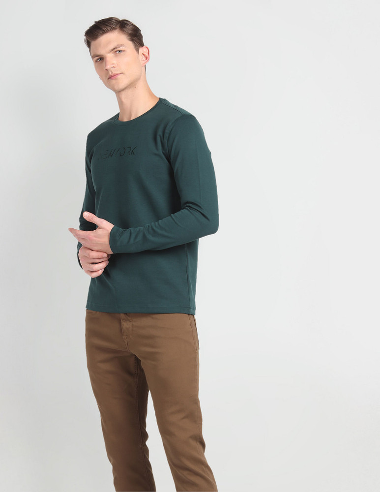 Arrow Newyork Solid Men Crew Neck Green T Shirt Buy Arrow Newyork Solid Men Crew Neck Green T Shirt Online at Best Prices in India Flipkart