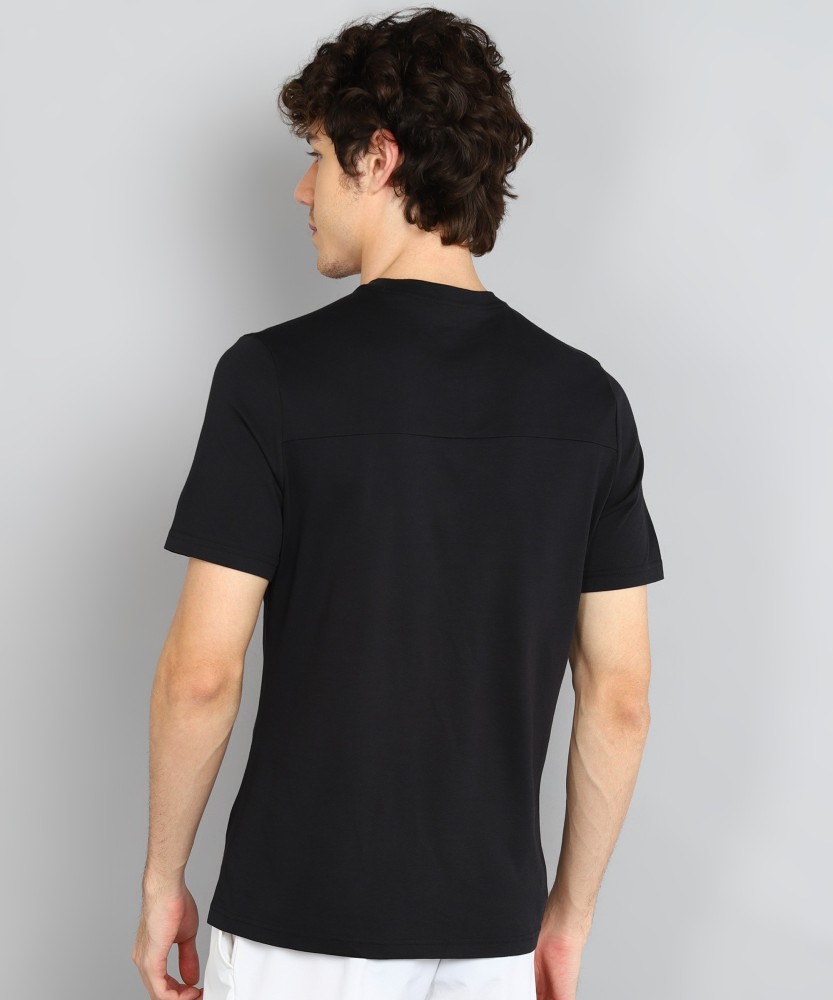 REEBOK Printed Men Round Neck Black T-Shirt - Buy REEBOK Printed Men Round  Neck Black T-Shirt Online at Best Prices in India