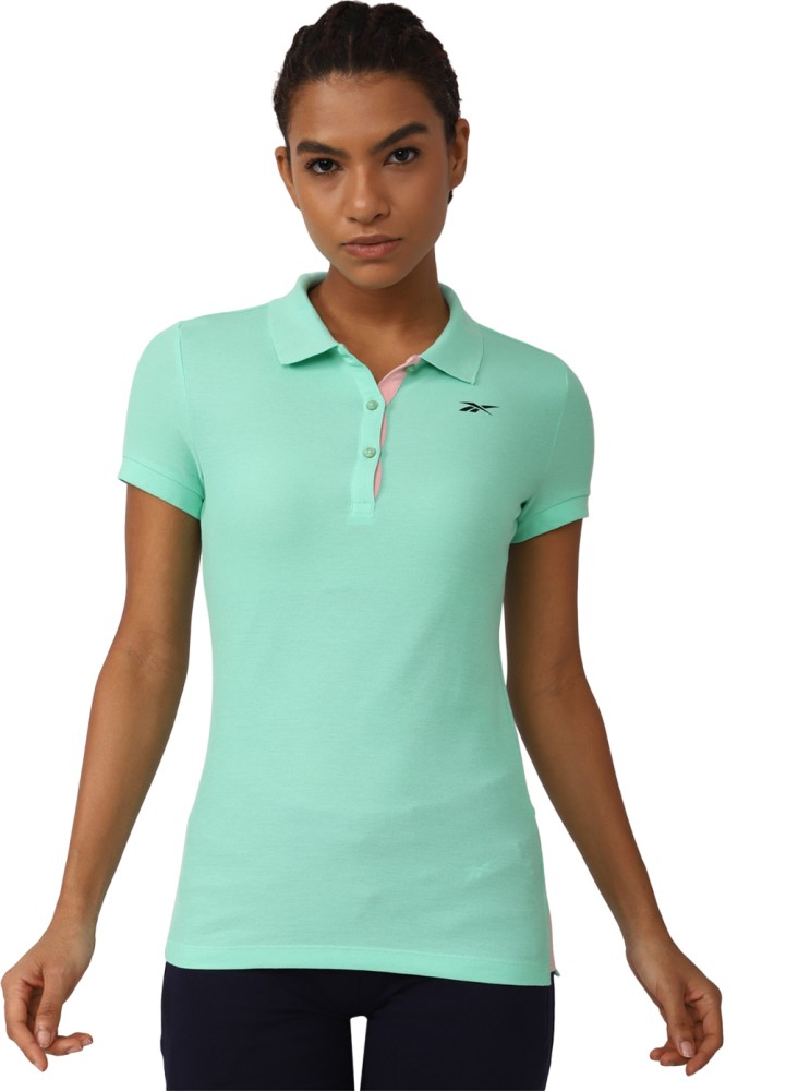 Reebok polo shirts womens on sale green