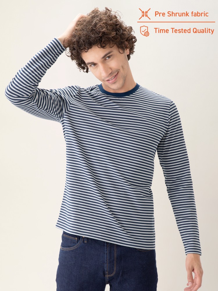 Striped full clearance sleeve t shirt