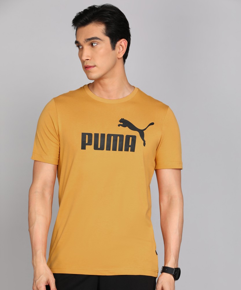 Printed Crew Neck T-shirt, Beige