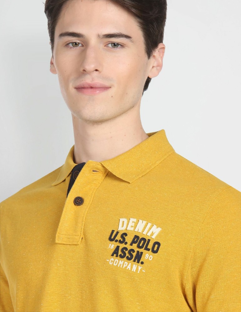 U.S. Polo Assn. Denim Co. Solid Cotton Polo Shirt, White (L)