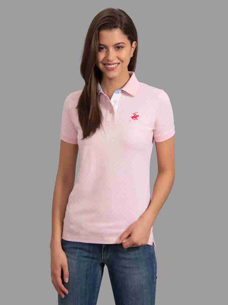 Beverly Hills Polo Club Printed Women Polo Neck Pink T Shirt Buy Beverly Hills Polo Club Printed Women Polo Neck Pink T Shirt Online at Best Prices in India Flipkart