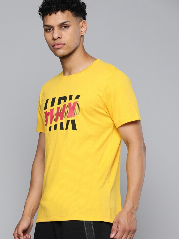 hrx yellow t shirt