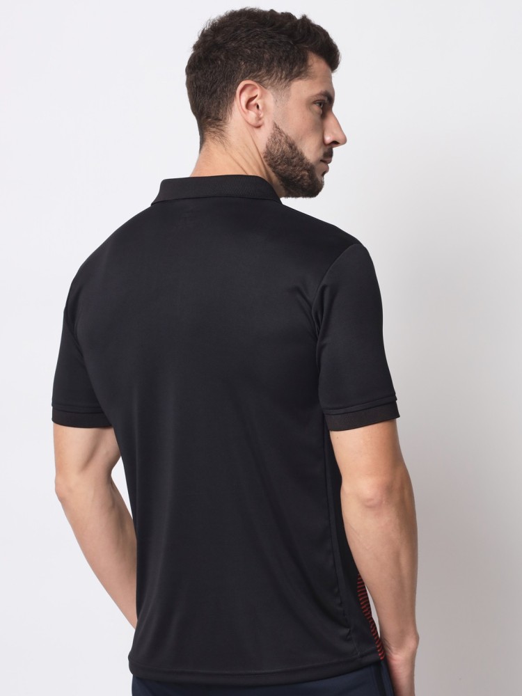 HPS Sports Printed Men Polo Neck Black T-Shirt - Buy HPS Sports Printed Men  Polo Neck Black T-Shirt Online at Best Prices in India