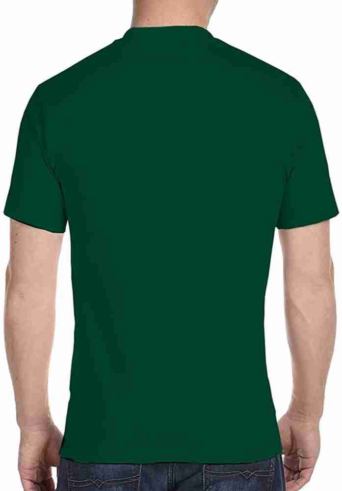 I GOOD LUCK GIFTINGS Solid Men Round Neck Green T-Shirt - Buy I 