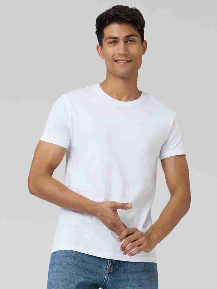 XYXX Solid Men Crew Neck White T-Shirt - Buy XYXX Solid Men Crew  