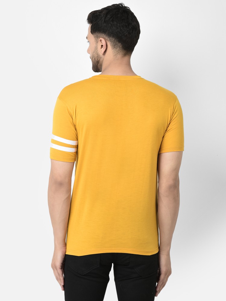 INVOKE Solid Men Round Neck Yellow T-Shirt - Buy INVOKE Solid Men Round  Neck Yellow T-Shirt Online at Best Prices in India